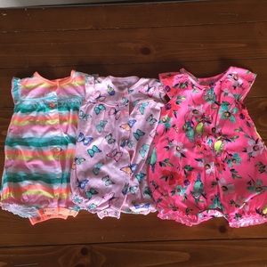 Carters summer girls rompers 6m